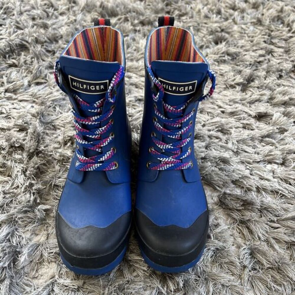 Tommy Hilfiger Boots Girls 6 Renegade Ankle Lace Up Rubber‎
